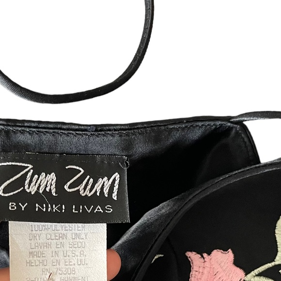 Vintage Zum Zum by Nicki Livas Woman’s Embroidered Lined Mini Dress - Picture 10 of 12